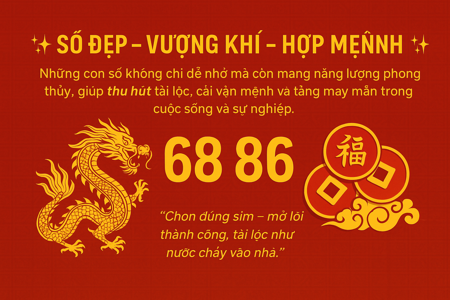 Sim số đẹp phong thủy tại Simdep68.vn
