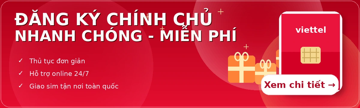 Đăng ký chính chủ, hỗ trợ giao sim